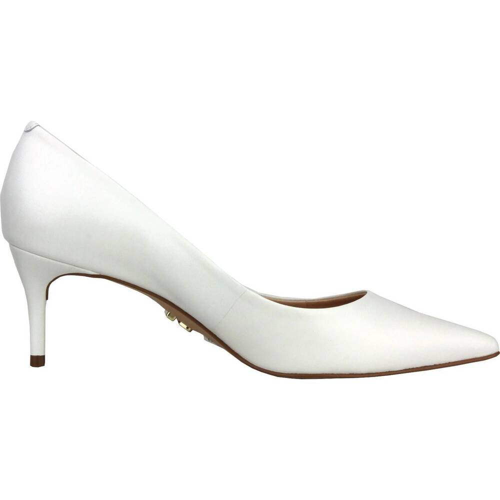 NEW CARRANO women's valentina pointed toe leather pump heel in white